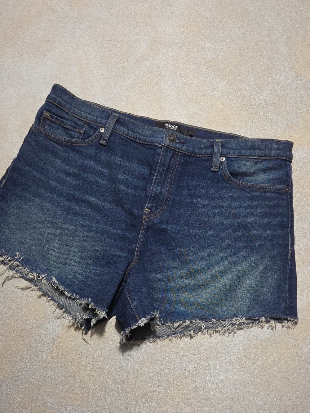 Hudson Jeans Indigo Frayed Hem Women's Denim Cutoff Shorts NWOTS